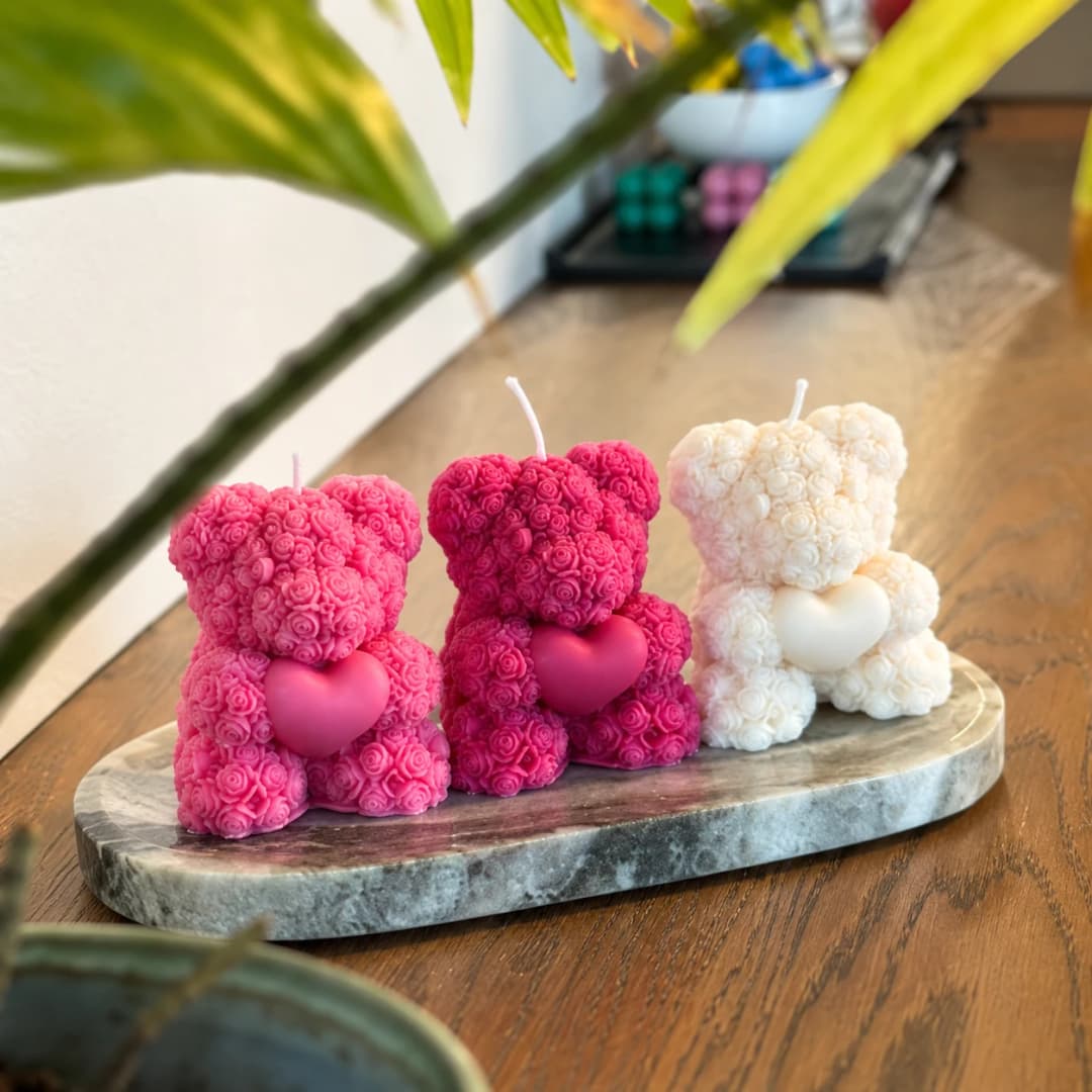 Colourful Bear-Shaped Candle