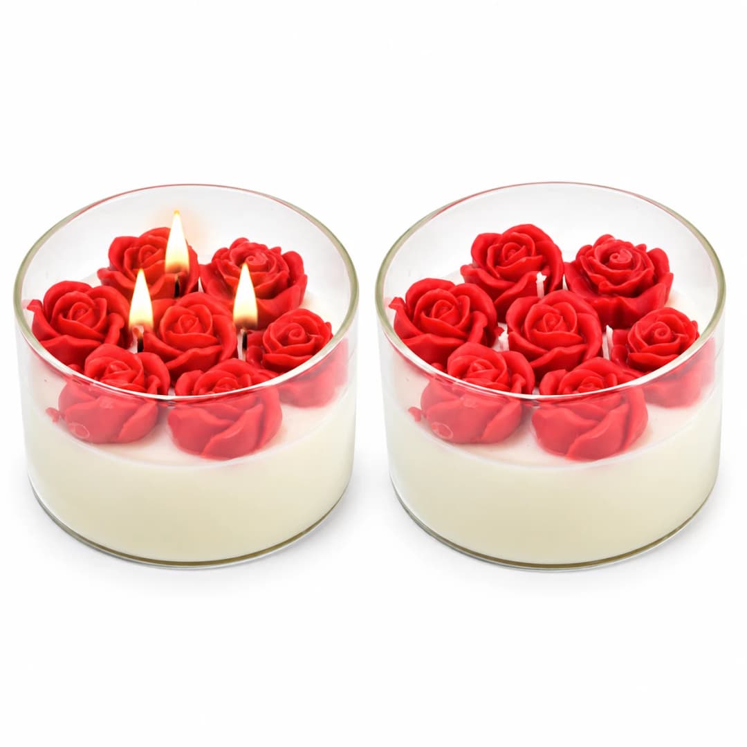 Three-Wick Floral Jar Candle