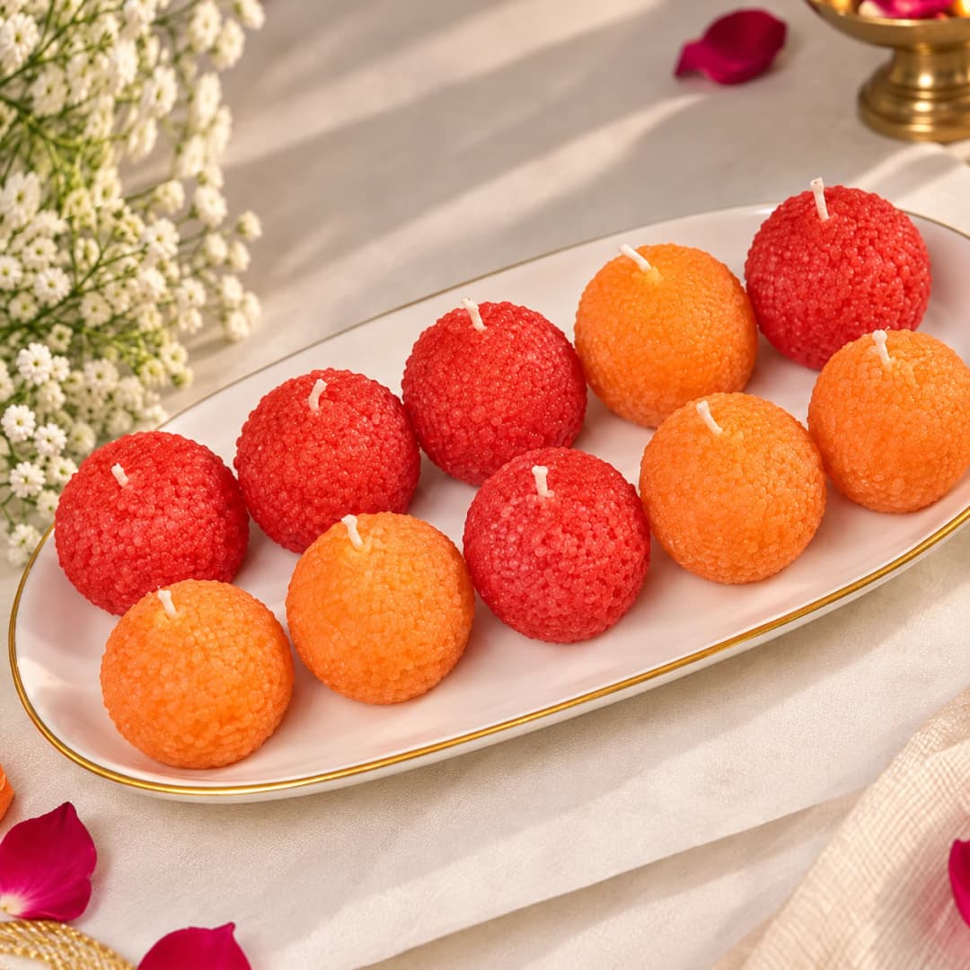 Laddoo-Shaped Candle